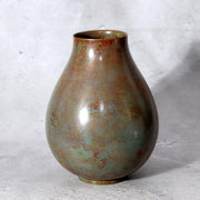Fine Japanese Cast Bronze Vase Yamazato - Keiku Hasegawa Signed Tomobako BV74013