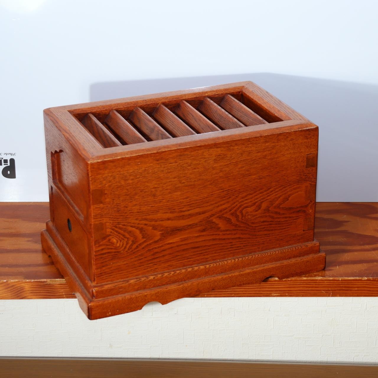 Japanese Wooden Saisen-bako Offering Box - Traditional Woodcraft 30cm WO57013