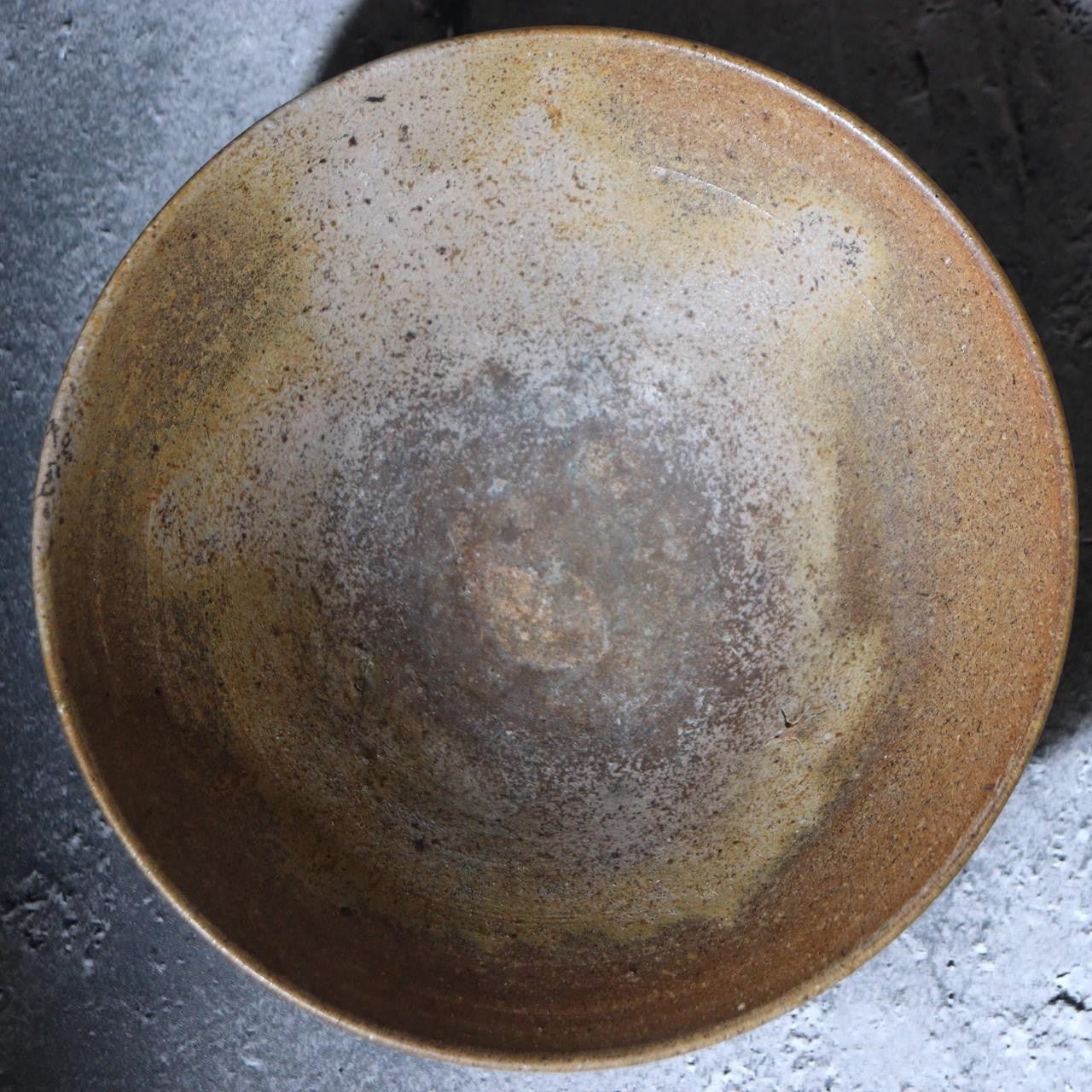 Japanese Vintage Bizen Ware Matcha Tea Bowl Signed Hira-chawan Modern Era8