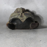 Antique Meiji Showa Mino Ware Ceramic Hannya Mask Shrine Dedication Box12