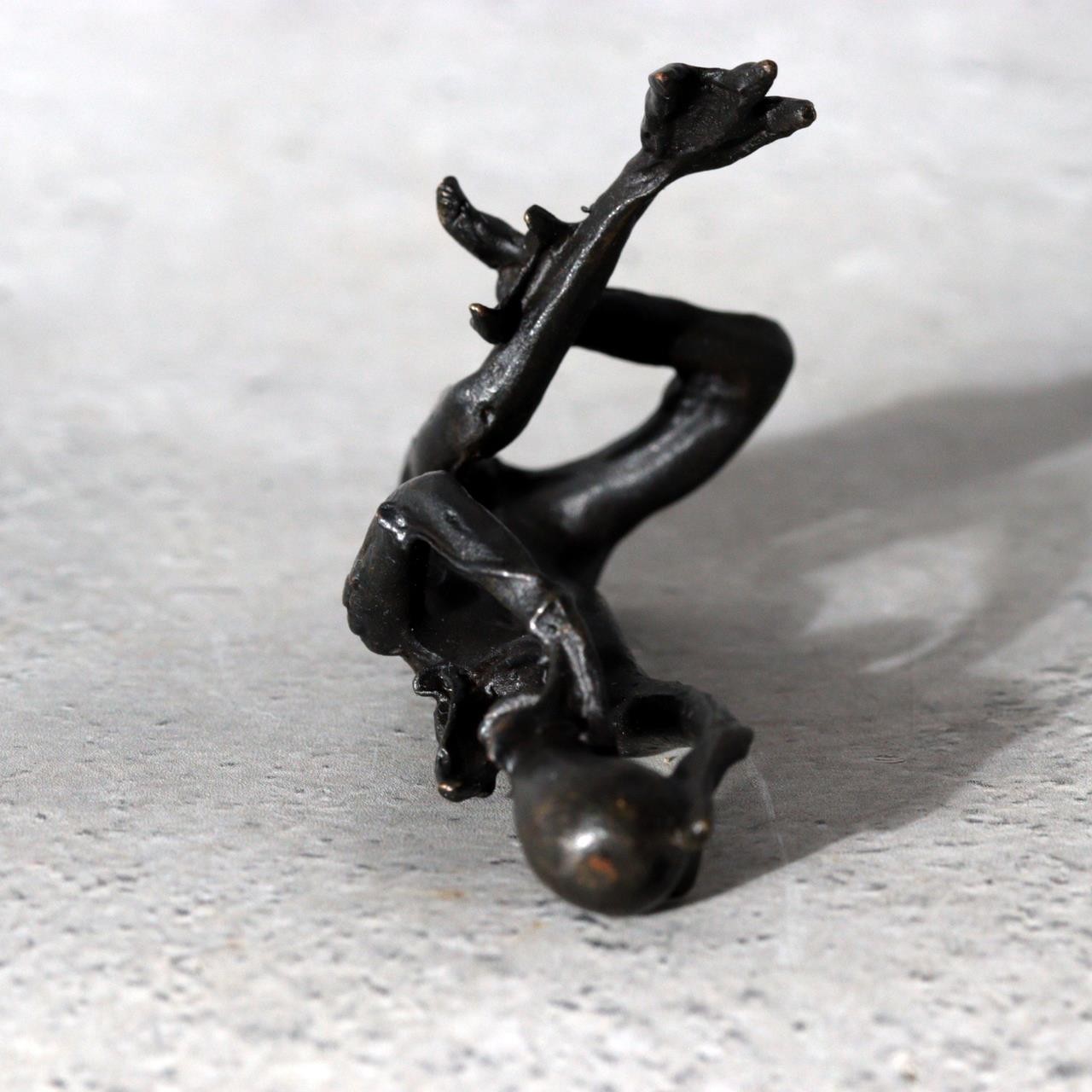 Japanese Bronze Kappa Statue by Takashi Omori Sculpture BOSa597