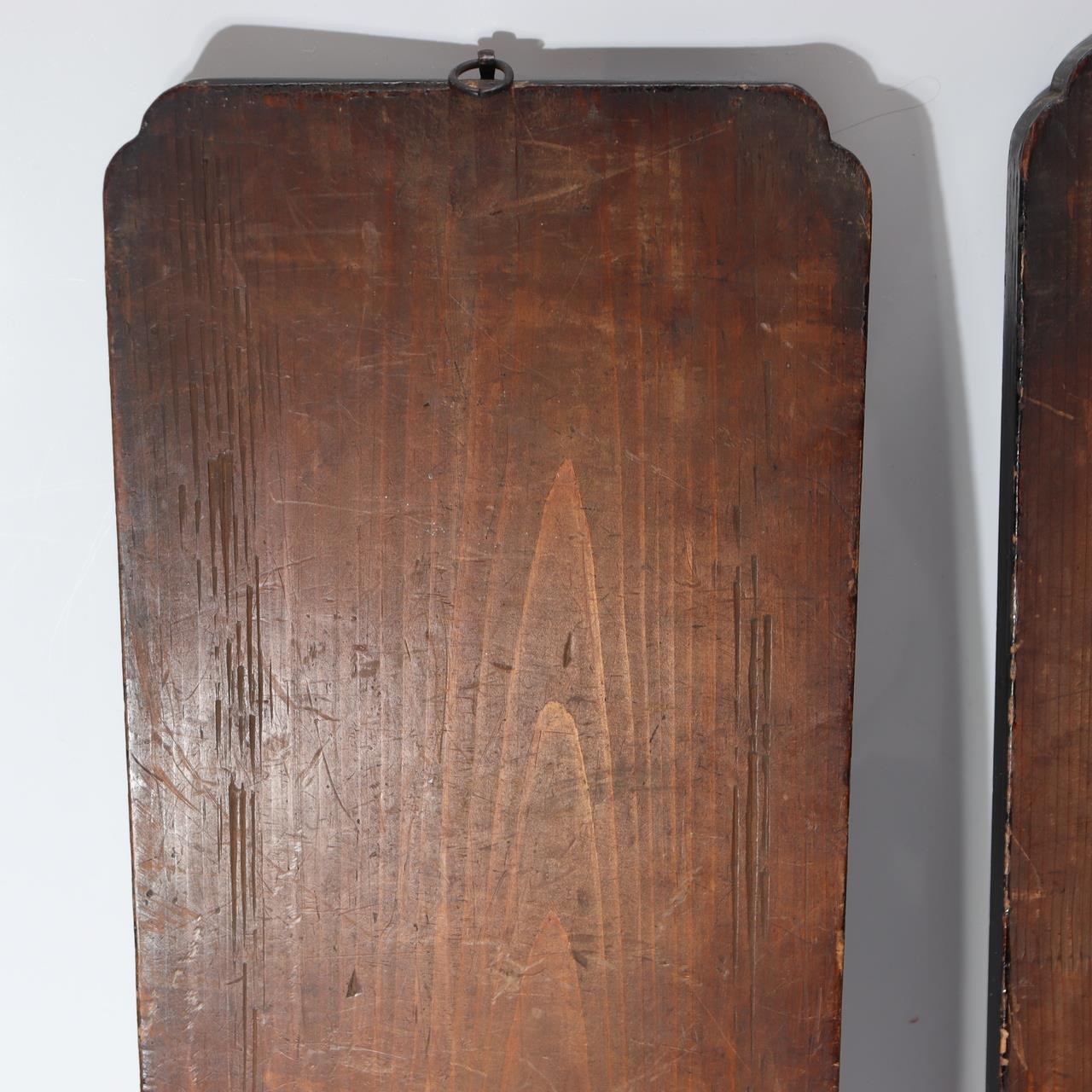 Pair of Antique Japanese Temple Lacquer Plaques Jodo Shu Sect Enko Zendo Daishi17