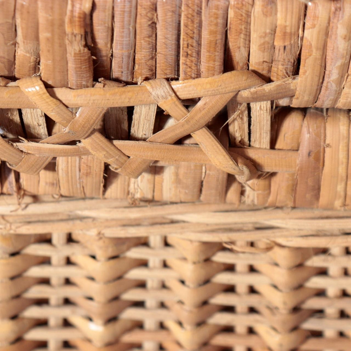 Vintage Japanese Bamboo Woven Basket Trunk Suitcase Bag13