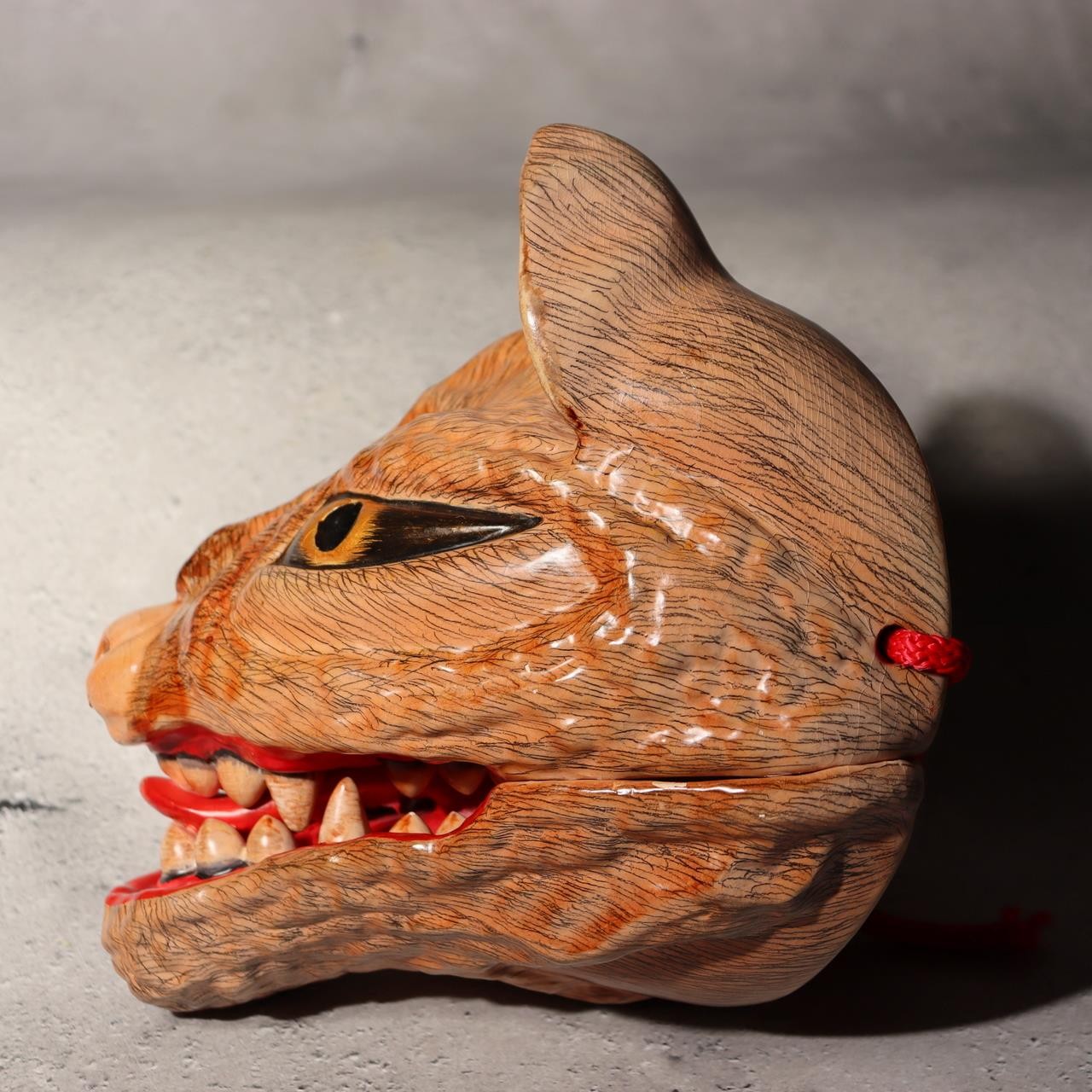 Japanese Wood Mask Bakedanuki Yokai Monster Signed Yoshino Tadao Market Fresh4