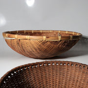 Vintage Japanese Folk Craft Bamboo Woven Basket Collection Set of 8 WO6397