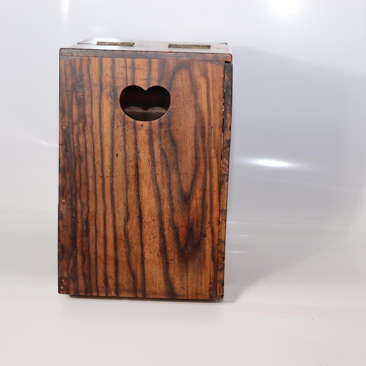 Vintage Japanese Small Cabinet Drawer Kurogaki Black Persimmon Style Wood Box13