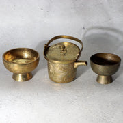 Antique Japanese Ohaguro Utensil Set – Brass Kanewatashi Traditional Teeth Blac3