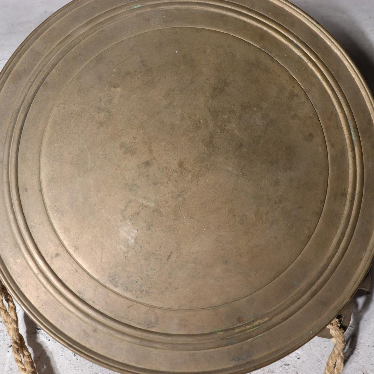 Large Antique Japanese Temple Gong Surigane 1861 Late Edo Period Kyoto 2.45kg8