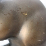 Vintage Japanese Bronze Rat Figurine - Nezumi by Seisai - Signed Tomobako 1.4kg13