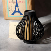 Artistic Japanese Iron Vase "Paris no Mado" (Window of Paris) - Modernist Ikeban0