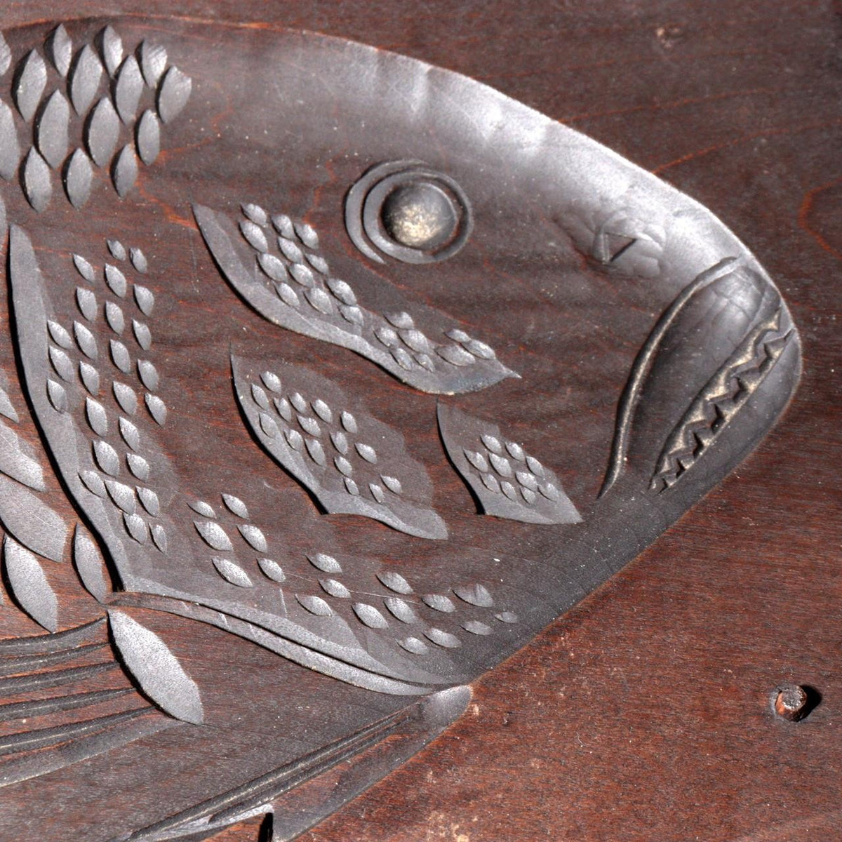 Taisho Showa Japanese Wooden Kashigata Sweets Mold Tai Sea Bream WO6605