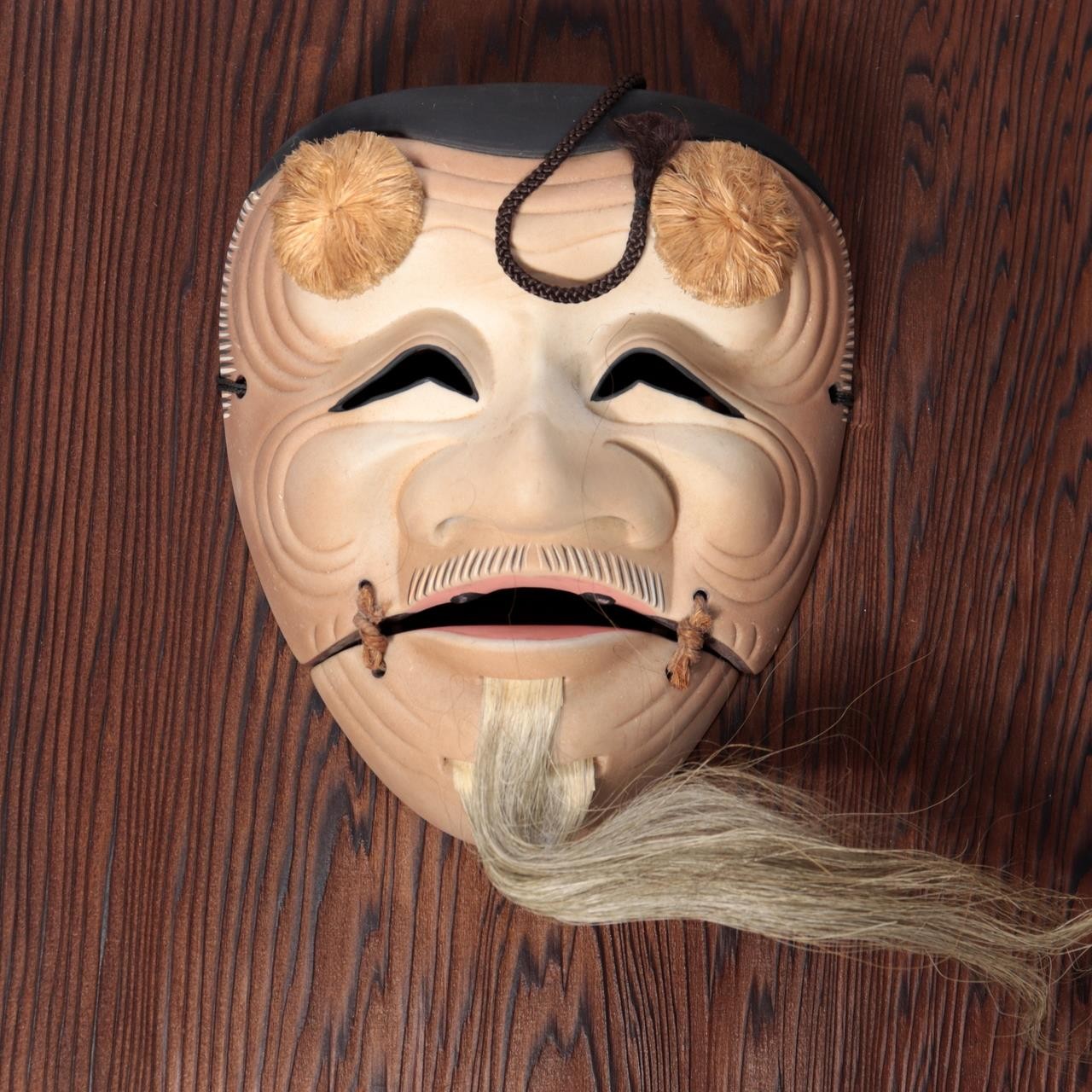 Vintage Japanese Porcelain Noh Mask Okina Nagasawa Ujiharu Franklin Gallery1