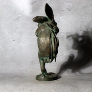 Japanese Bronze Rabbit Statue Masashi Natorigawa Dancing Pose BOSa6511