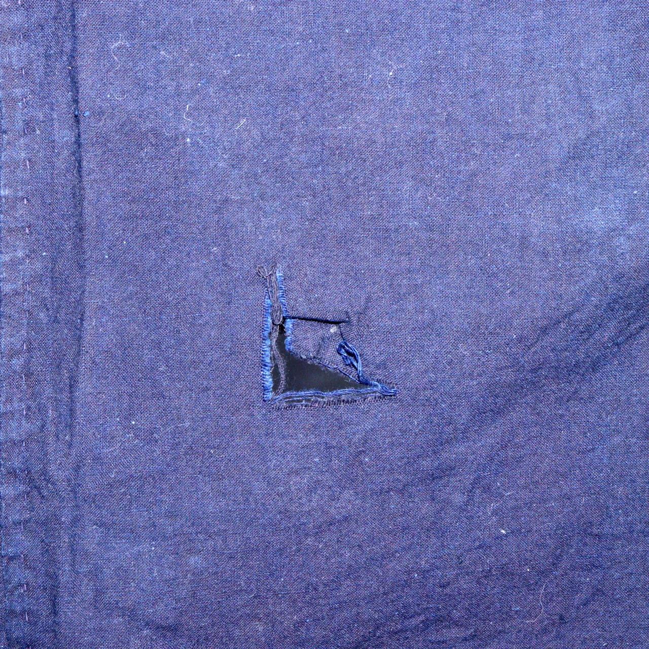 Antique Sashiko Fabric Aizome Furoshiki embroidery Boro Kire Japanese RKW1143