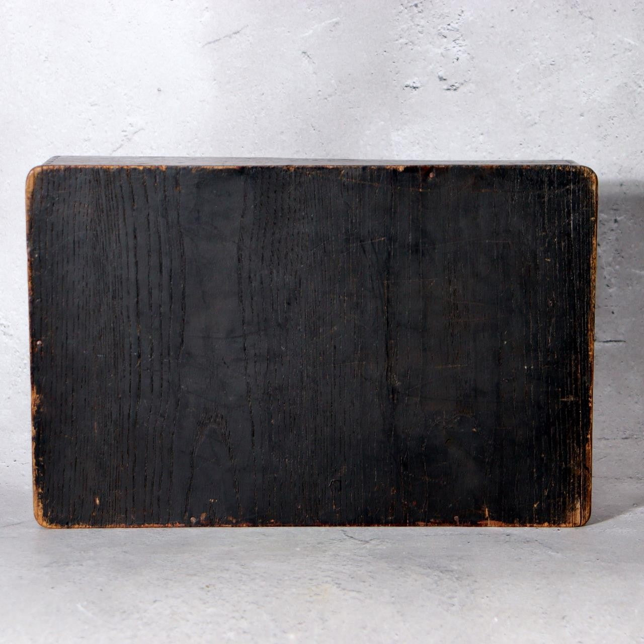 Japanese Vintage Tambour Roll-Top Wooden Box - "Jabara" Slatted Lid Showa Era2