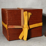 Antique Japanese Karatsu Tea Bowl Chawan Kihara Kiln Distorted Shape Box PCP27715