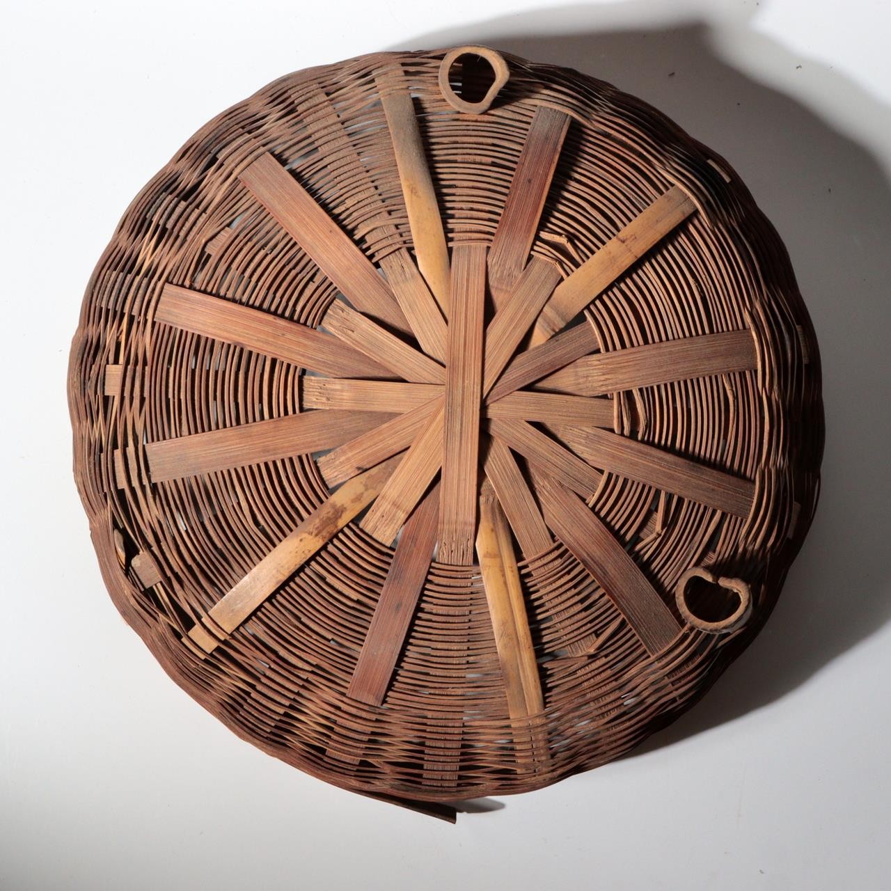 Vintage Japanese Folk Craft Bamboo Woven Basket Collection Set of 8 WO63911