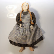 Pair of Vintage Japanese Wooden Dolls Signed Sadako 1984 Boy Girl Set12