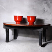 Authentic Vintage Japanese Wooden Chabudai - Folding Zen Tea Table 42cm Diameter11