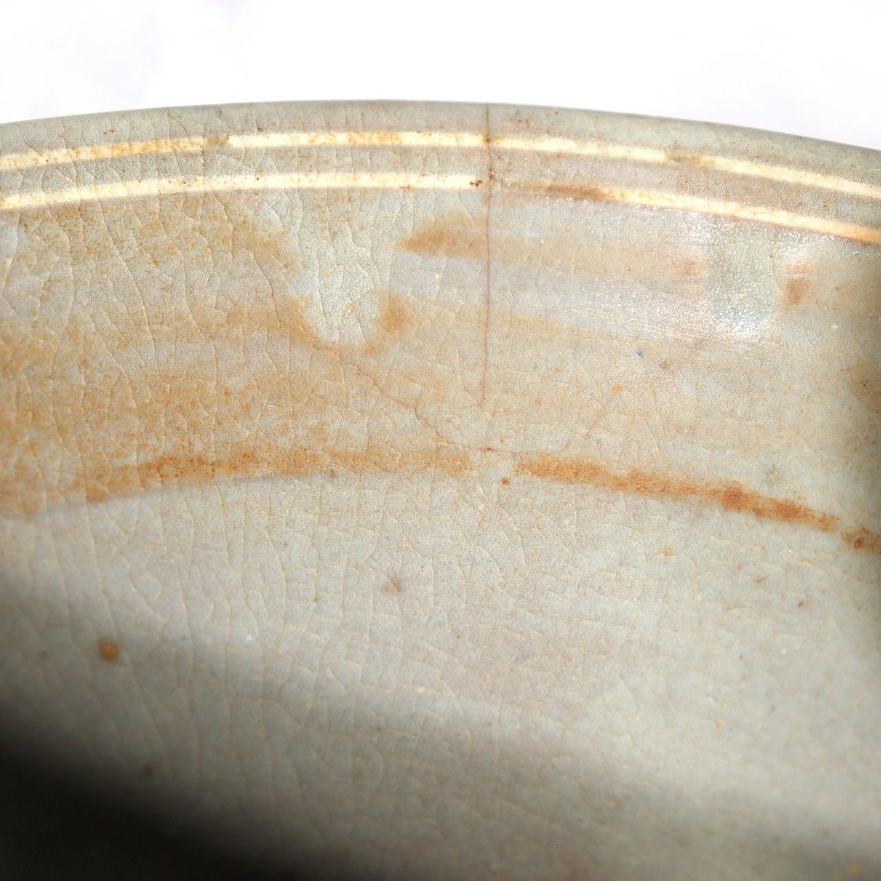 Edo Period Matsushiro-yaki Tea Bowl - Goryeo Celadon Style - Mismatched PCP28814
