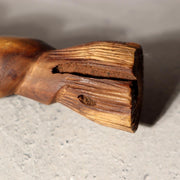 Japanese Antique Wooden Staff Shimenawa Spiral Twist Nyoi Buddhist Shinto 54cm11