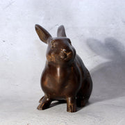 Vintage Japanese Bronze Rabbit Okimono Statue Figure 1140g BOSa443