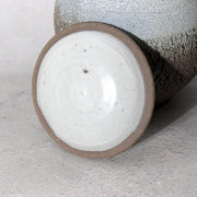 Japanese Studio Ceramic Mizusashi Water Jar Crawled Glaze Gradation pottery8