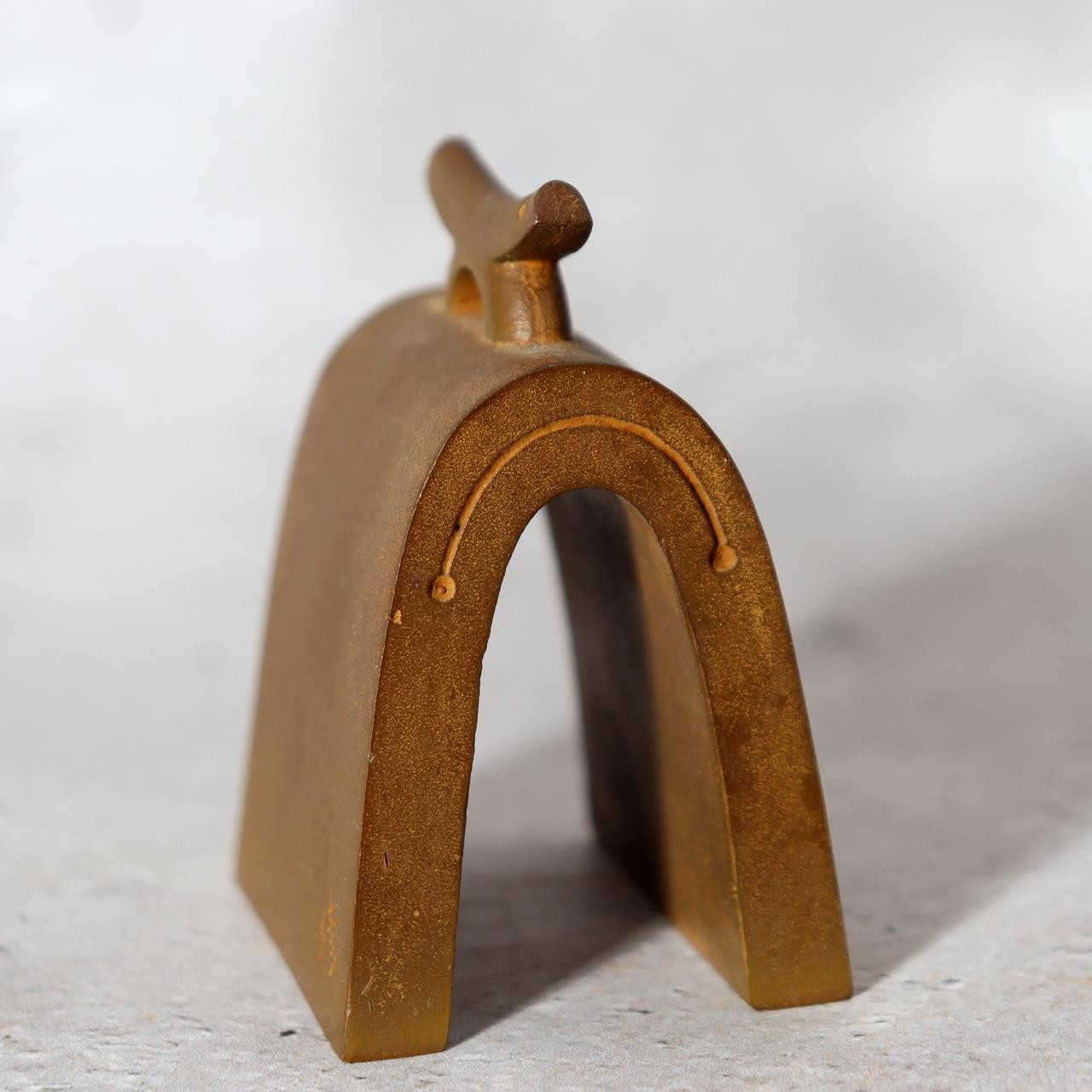 Shugoro Hasuda Japanese Cast Bronze Paperweight Boar Signed Box Modernist BOSa175