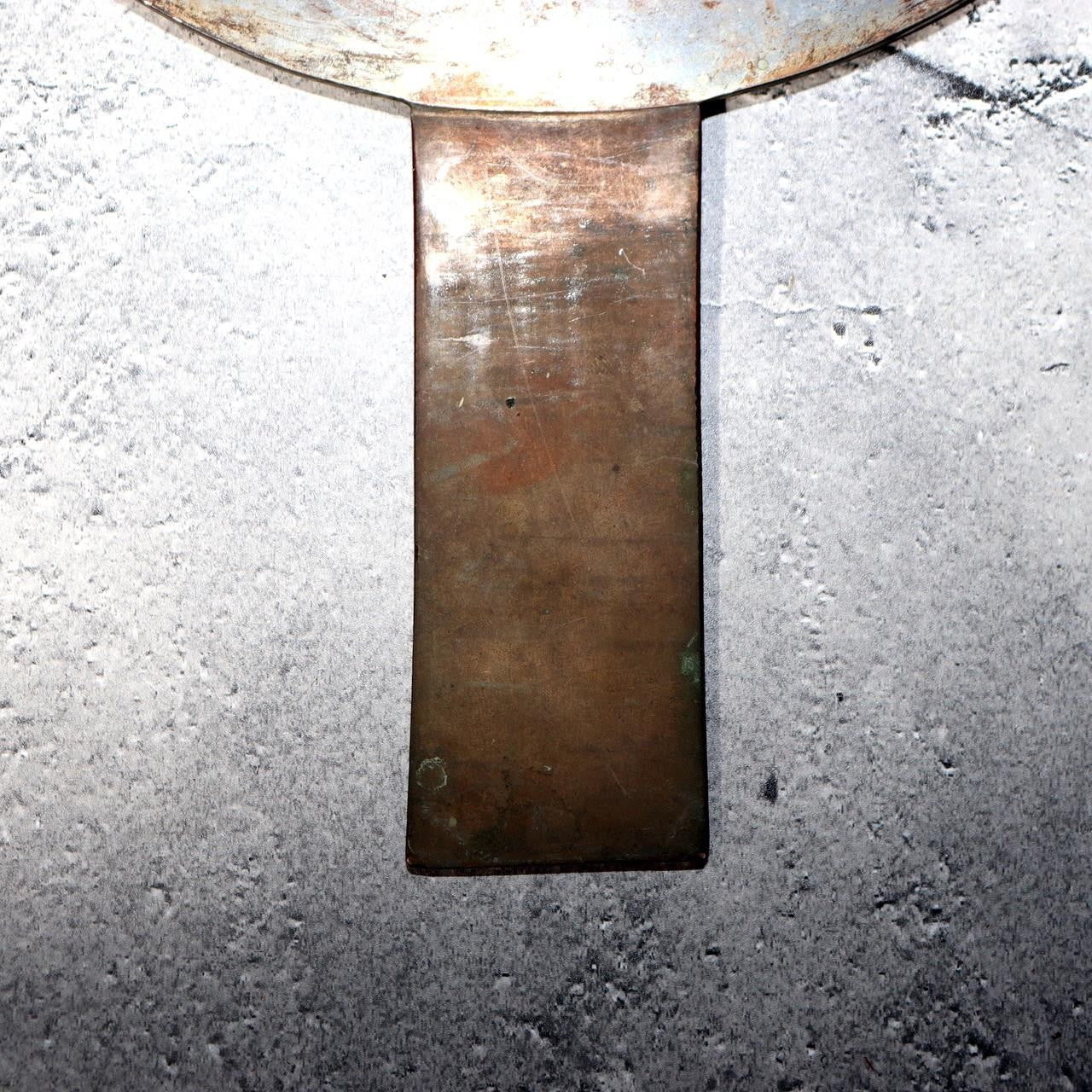 Japanese Antique Bronze Mirror Crane Turtle Pine Tree Tenkaichi Signed 30cm 680g17