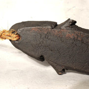 Vintage Japanese Ceramic Fish Wall Vase Jizai Kagi Yokogi Hearth Hook PV30714