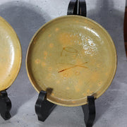 Antique Japanese Kyoto Ware Kyo-yaki Small Dishes Set of 3 Tea Ceremony Motif15