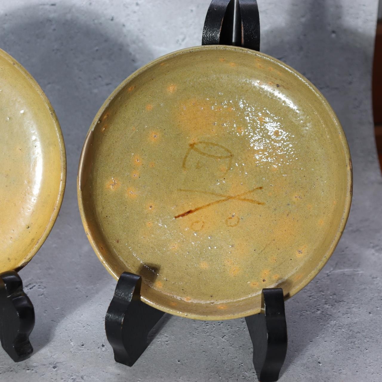 Antique Japanese Kyoto Ware Kyo-yaki Small Dishes Set of 3 Tea Ceremony Motif15