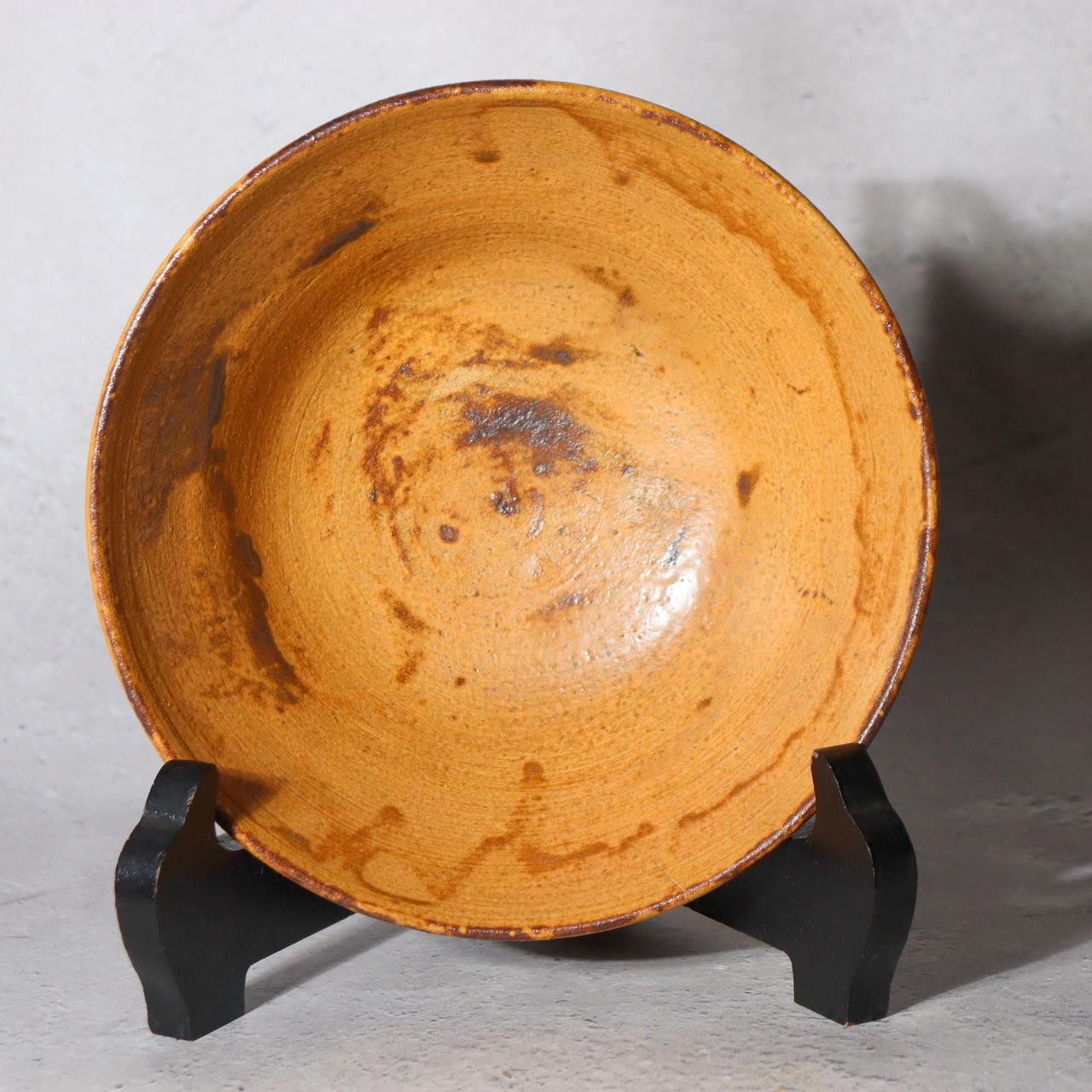 Vintage Japanese Iraho Tea Bowl Chawan  Modern Artisan Signed  Earthy Coarse3