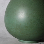 Japanese Bronze Bud Vase Houun  Matte Green Shizuku Teardrop Takaoka Copperware12