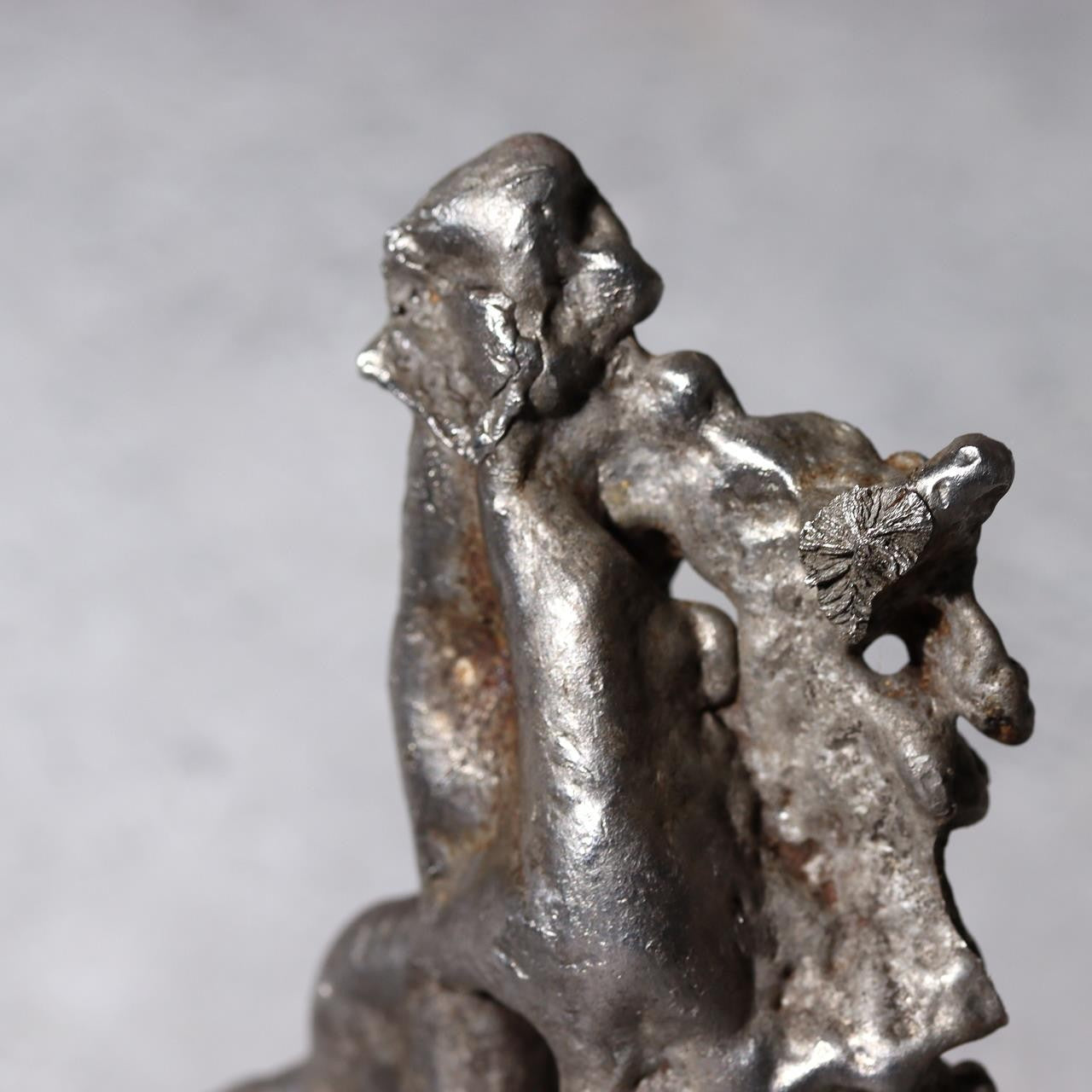 Unique Vintage Japanese Stainless Steel Suiseki Fantastic Rock Formation Stone9