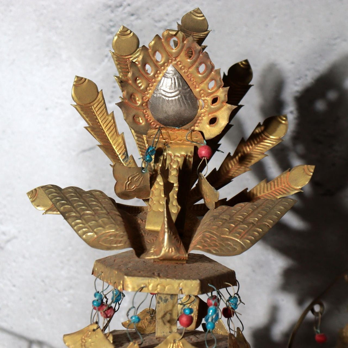 Vintage Japanese Shinto Brass Crown Tendoji Daikan Phoenix Repurposed Box8