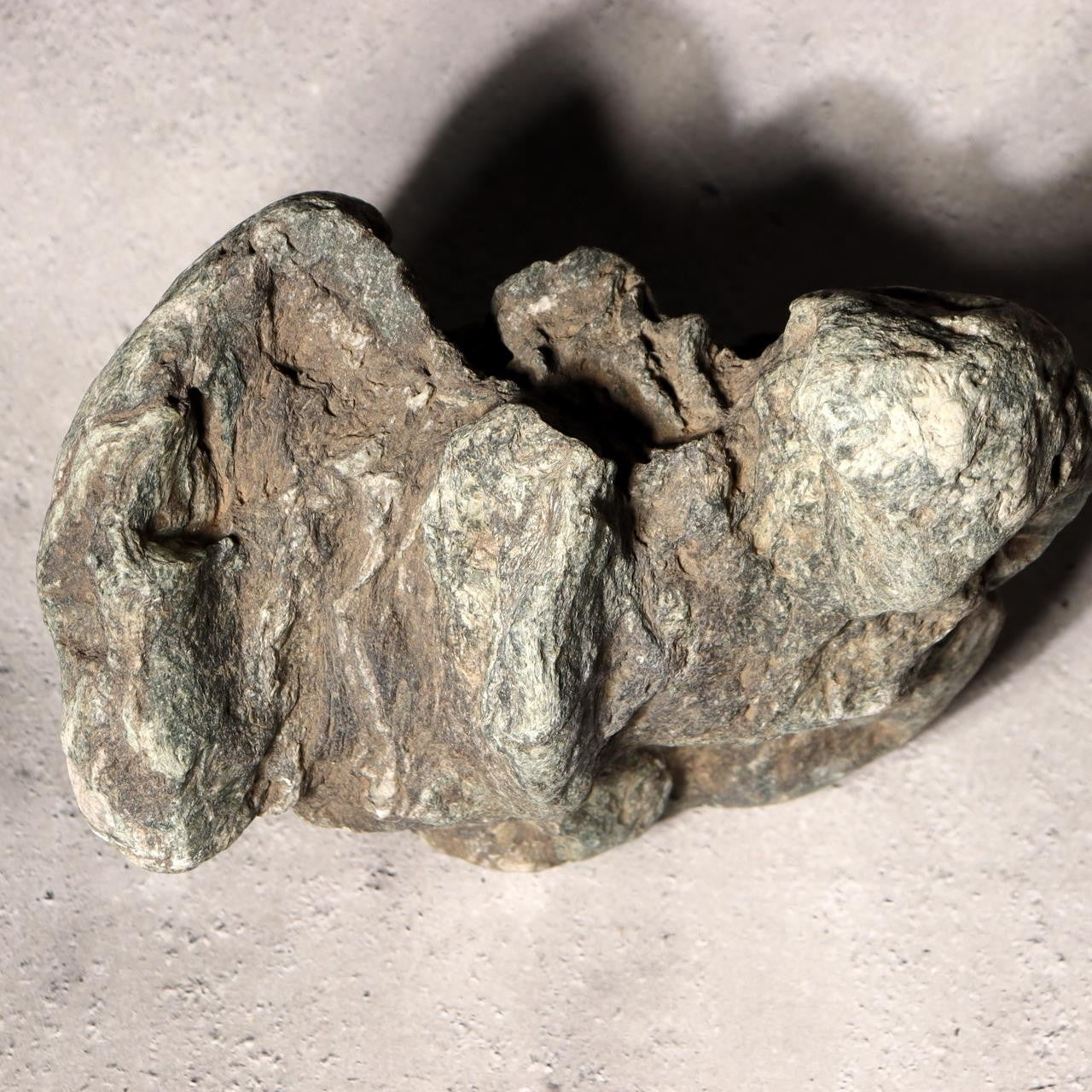 Japanese Suiseki Viewing Stone Green Sanba Chlorite Mountain Landscape 4.2kg5