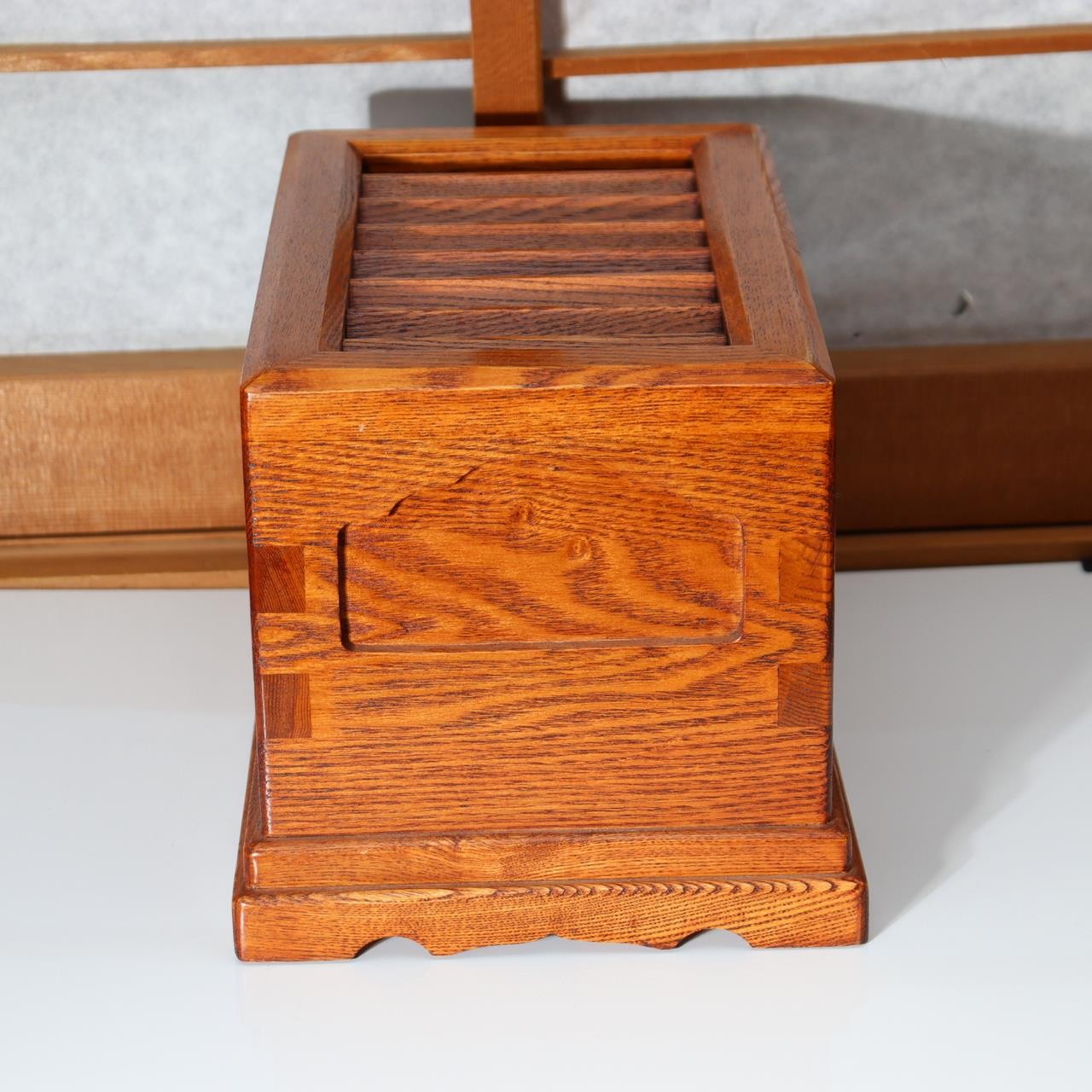 Japanese Wooden Saisen-bako Offering Box - Traditional Woodcraft 30cm WO5702