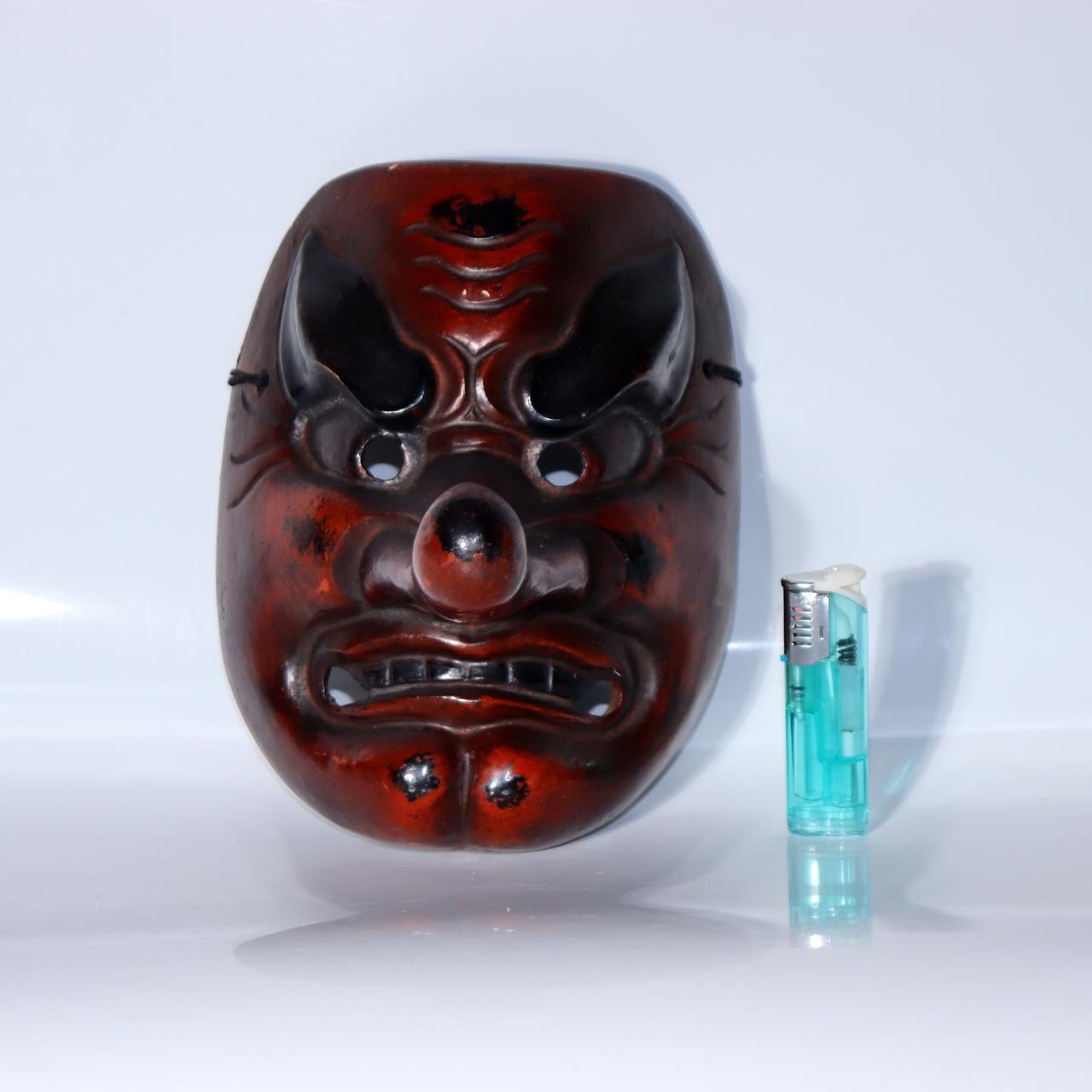 Japanese Antique Style Tengu Kimen Mask Dry Lacquer Kanshitsu Gyodo-men Ritual7