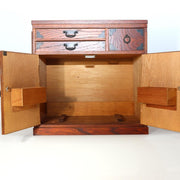 Japanese Wood Sewing Box Hari-bako Folding Worktop Ko-tansu 34cm6