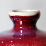​Japanese Studio Ceramic Vase Peacock Glaze Masahide Matsuyama Tatsuno Kiln11
