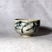 Antique Imari Hasami Kurawanka Ware Small Tea Cup Fluid Flora Kintsugi Edo4