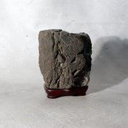 Kyoto Yase Maguro-ishi Natural Suiseki Viewing Stone Rosewood Base Box SS4610