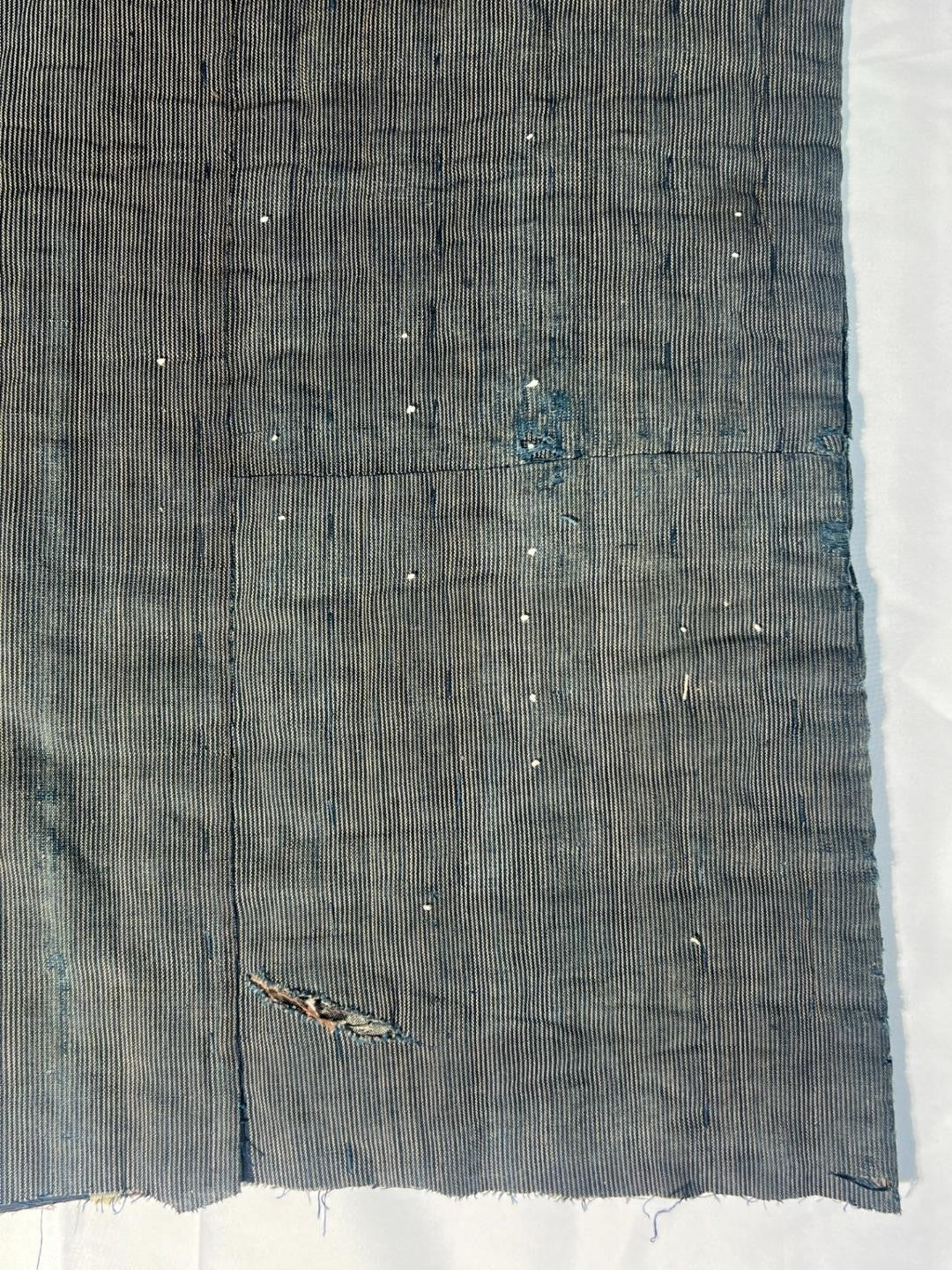 Antique Japanese Boro Kofu Thick Layered Cotton Indigo Textile Rug10