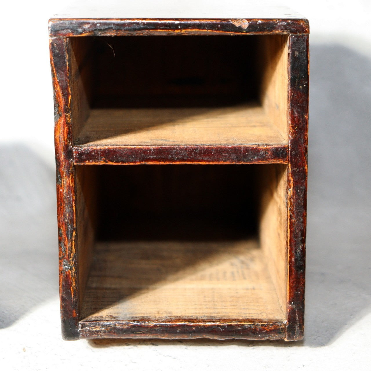 Antique Japanese Lacquer Drawer Box - Natural Urushi Bakumatsu Meiji Era WO58210