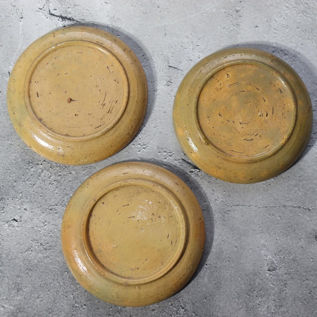 Antique Japanese Kyoto Ware Kyo-yaki Small Dishes Set of 3 Tea Ceremony Motif3