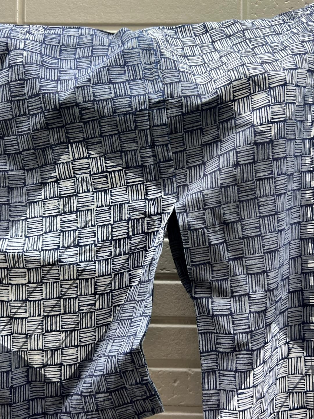 Japanese Men's Cotton Yukata Summer Kimono Basket Weave Pattern BRKW17613