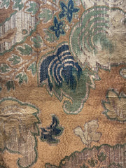 Antique 19th 20th C. Japanese Kinran Brocade Buddhist Textile Temple Banner Boro6