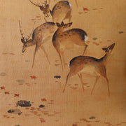 Masterpiece Antique Japanese Scroll Painting Mori Kansai  Deer in Autumn Nar18