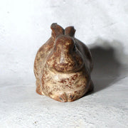 Vintage Japanese Hand-Carved Wood Rabbit Sculpture Early Showa Realistic Mastery5
